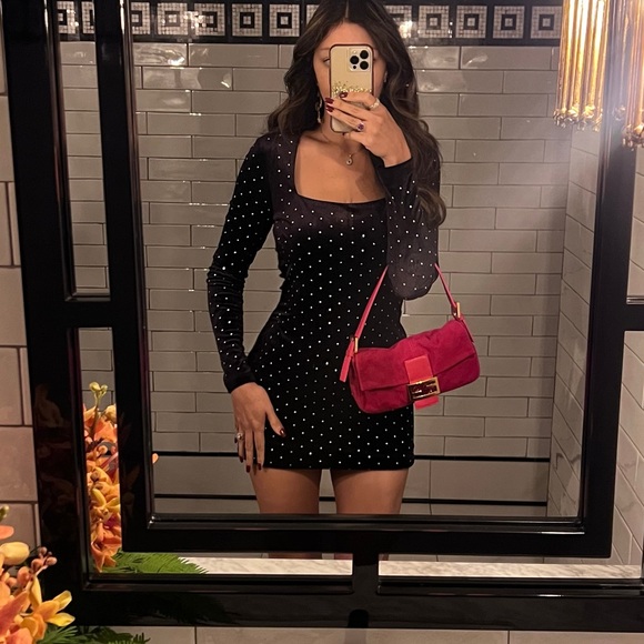 Vintage Fendi Suede Hot Pink Fuchsia Baguette - Picture 3 of 6